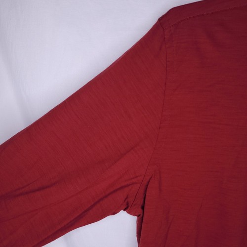 Maurizio Baldassari Shirt Mens Large Burgundy Virgin Wool Italy - Picture 3 of 13
