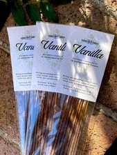 Vanilla Incense Sticks Bourbon Vanilla Bean Handmade for Comfort, Calm, Sacred S