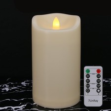 8 X 4 Outdoor Waterproof Flameless Candles With Remote And Timers Large Pillar