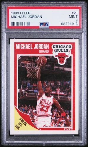 1989 FLEER #21 MICHAEL JORDAN PSA 9 MINT