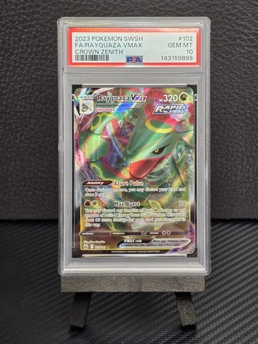 PSA 10 RAYQUAZA VMAX 102/159 FULL ART CROWN ZENITH POKEMON TCG GEM MT