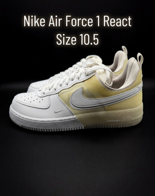 Nike Air Force 1 React Triple White Sail Photon DM0573-100 Men's Size 10.5