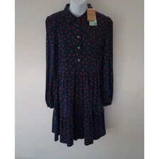 Boden polkadot long sleeve shirt dress UK size 12 brand new with tags