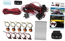 ATV UTV Turn Signal Kit with Turn Signal Rocker Switch Turbo for Polaris RZR
