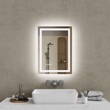 LED bathroom mirror, front and rear lighting