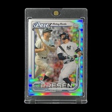 AARON JUDGE & MICKEY MANTLE DUAL REFRACTOR CARD 2026 Topps Chrome - Yankees