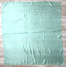 Vintage Solid Mint Green Silk Scarf 100 Silk Pastel Elegant Accessory 103