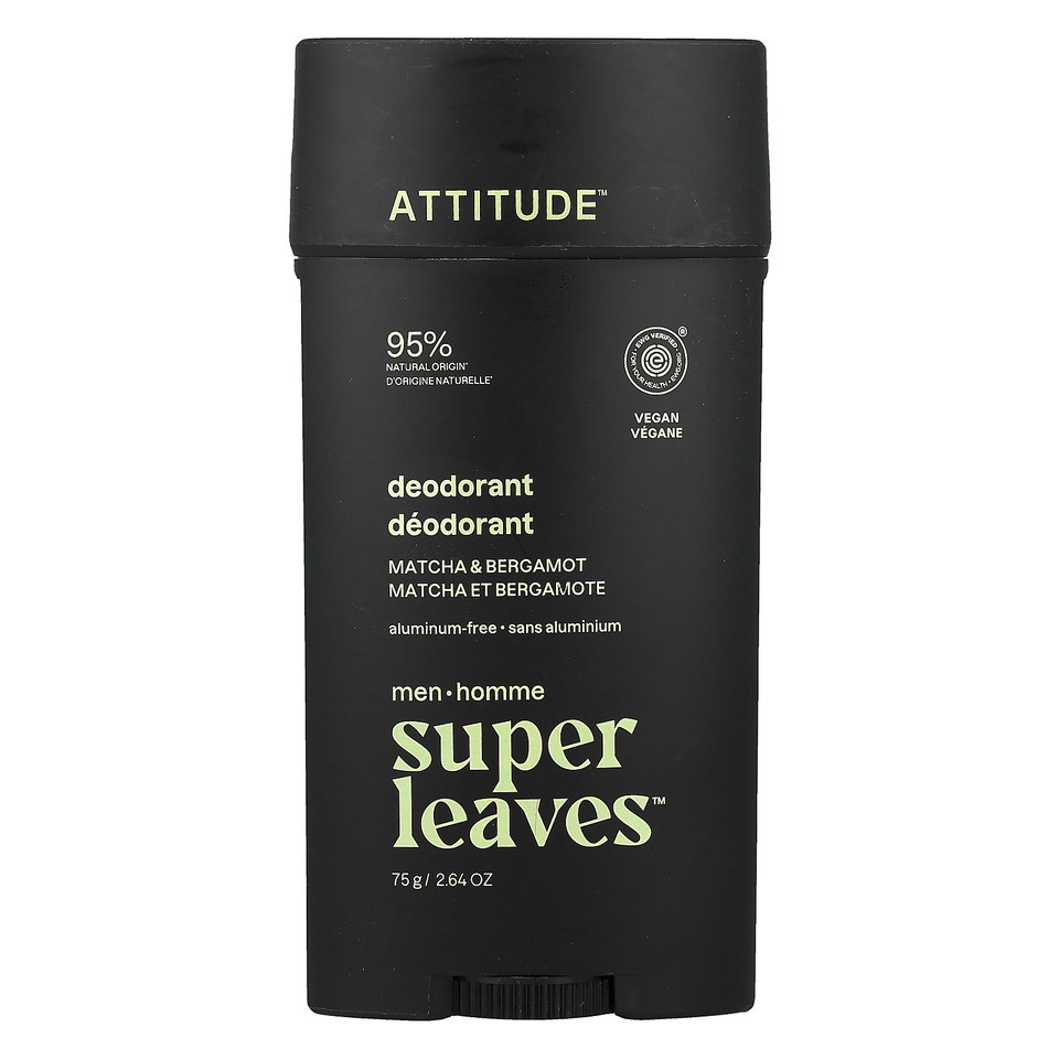 Super Leaves™, Aluminum-Free Deodorant, For Men, Matcha & Bergamot, 2.64 oz (75