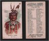 1888 ALLEN & GINTER N2 AMERICAN INDIAN CHIEFS Tobacco Card
