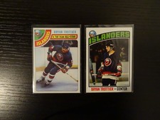 1976-77 Topps Hockey card Bryan Trottier rookie with 1978-79 1st team AS