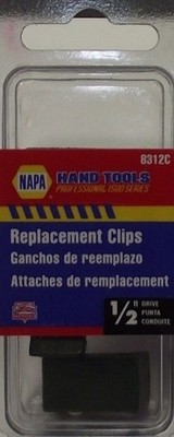Napa 8312C 1/2'' Repalcement Clips For Socket Rail Rack - 3pk