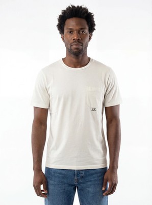 C.P. Company Herren Kurzarm-T-Shirt Weiß Größe S-L