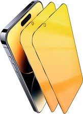 Privacy Screen Protector for Iphone 14/13 /13 Pro Gold  Anti-Spy Tempered Gla