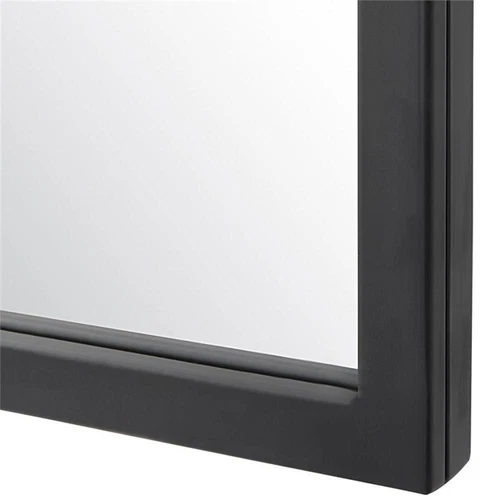 Uttermost Kenitra Transitional Iron and Glass Arch Mirror in Matte Black - Picture 5 of 7