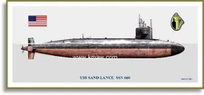 USS Sand Lance SSN-660 Print