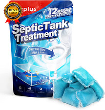 Septic Tank Treatment 12 Pcs for 1-Year Supply Dissolvable Packs with Easy