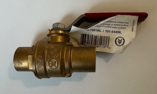 Legend Valve 101-044NL S-1001 Copper x Copper Full-Port Ball Valve 3/4