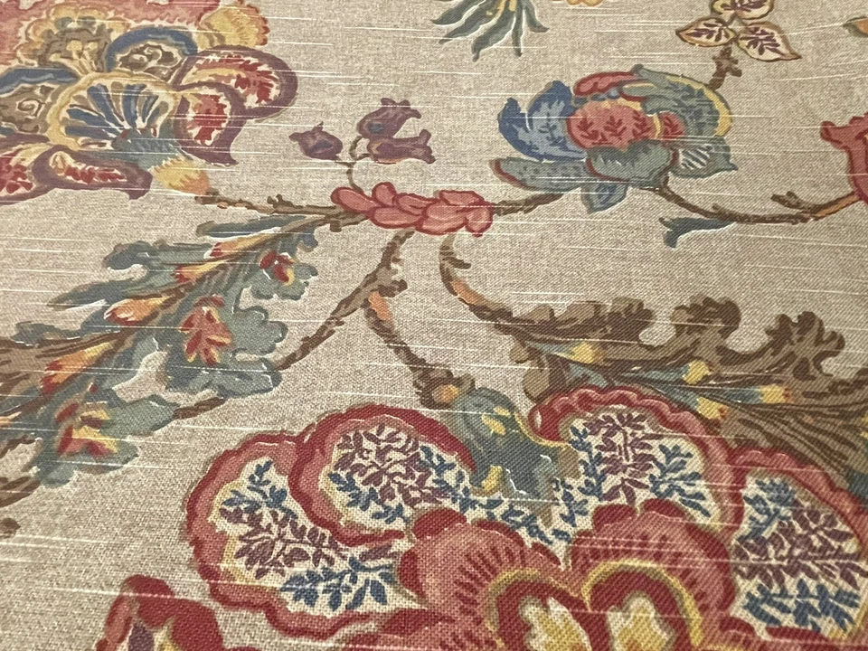 Kravet Vintage Cabala Printed Cotton Linen Fabric BTY Teflon Coated 14 Screens - Image 2 of 4