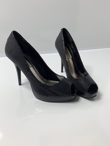 black peek a boo heels