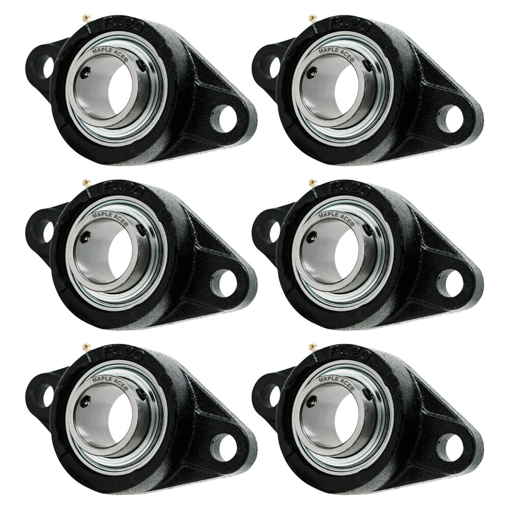 UCFL20516 R3 TripleLip Seal Flange Bearing 1" Bore 2Bolt Solid (6Pcs