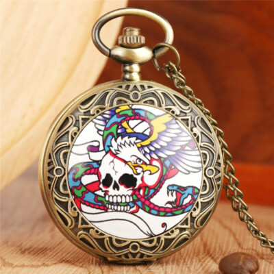 Orologio Da Tasca Al Quarzo Artigianale A Farfalla Incisa A Mano Grigio - Foto 8