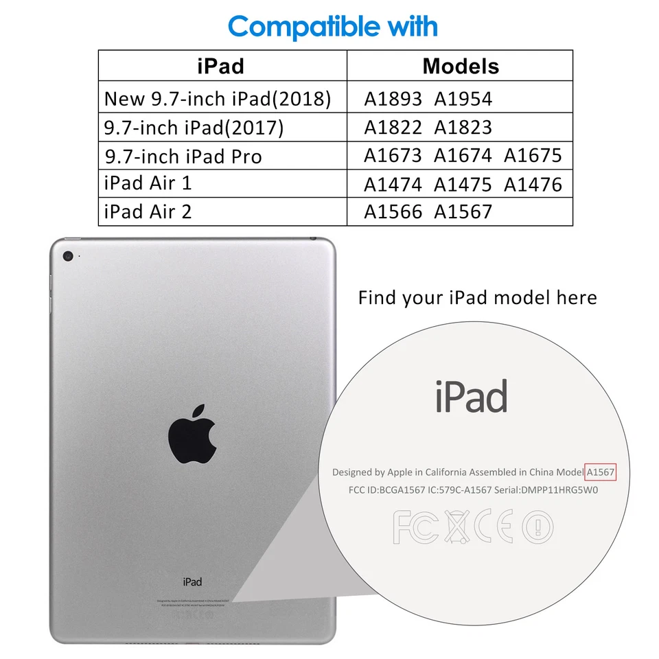 Protector de pantalla para iPad 6/5 9,7 pulgadas, iPad Air 1/Air 2/Pro 9,7 pulgadas, paquete de 2 Foto 2 de 4