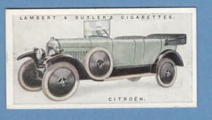 Vintage 1923 CITROËN Automobile Trade Card Citroen