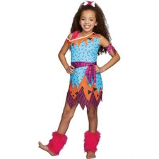 Girls STONE AGE Sweetie Pre-historic Cavegirl Costume Dress Size Small 4/6 NWT