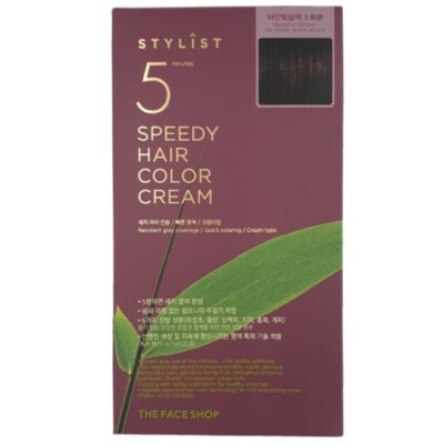 THE FACE SHOP Stylist 5 Minutes Speedy Hair Color Cream 4Colors Self Hair Dye
