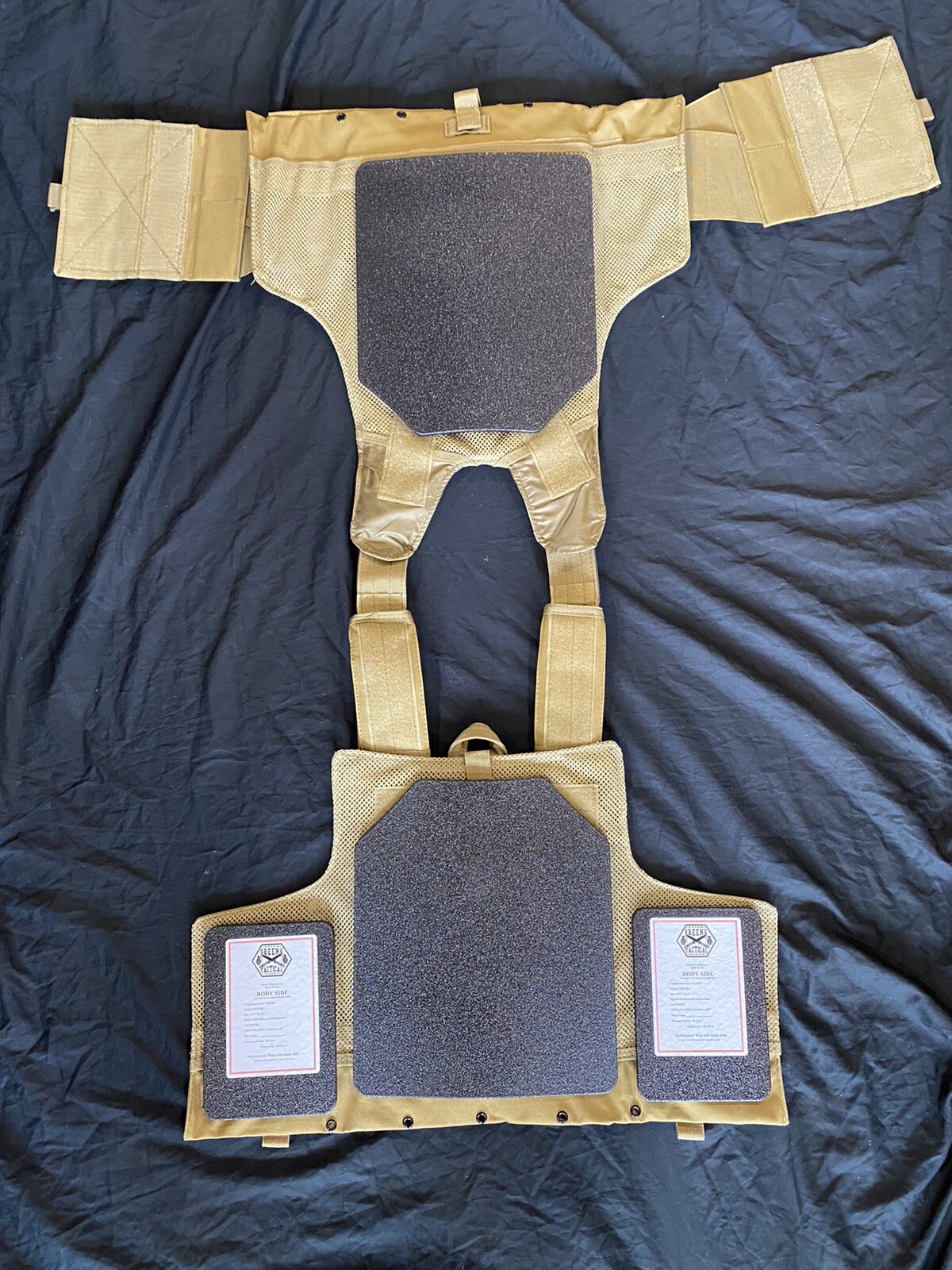 Tactical Vest COYOTE FDE Tan Plate Carrier W/ 2 10x12 Curved Lvl 4 ...