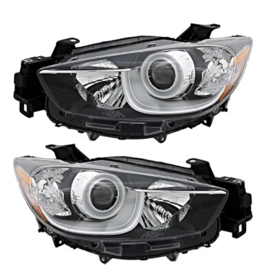 For 2013-16 Mazda CX-5 Headlights Assembly Black Housing w/LED DRL Projector