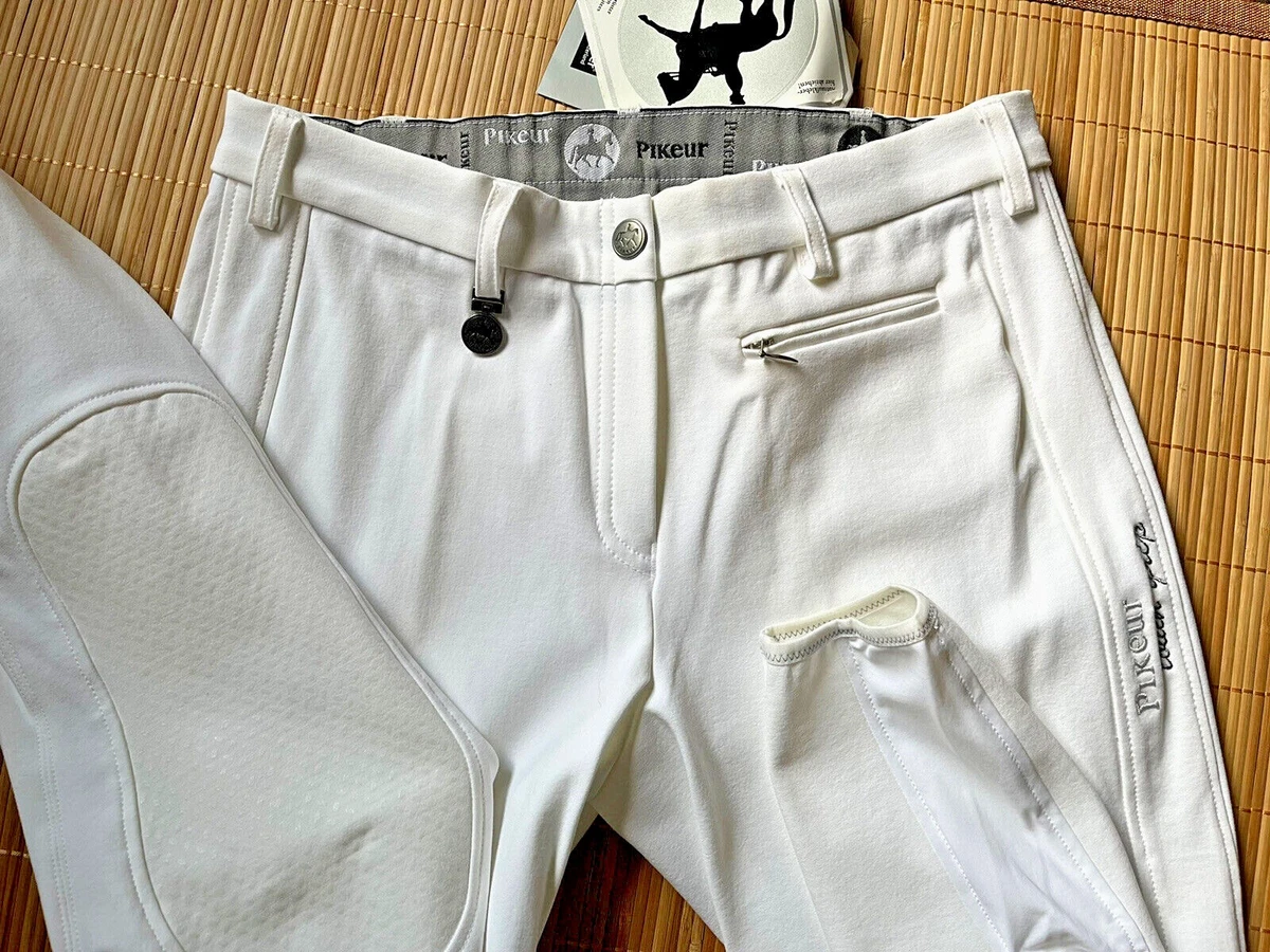 PIKEUR PRISCA GRIP Turnierreithose Damen Kniebesatz weiß 84 42 88 44 %%% UVP142€