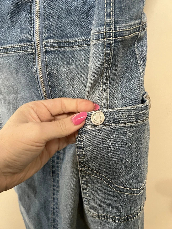 BNWT Bettina Liano Blue Denim Zip Through Summer Dress-Casual-Comfy-Style-6 - image 3 of 4