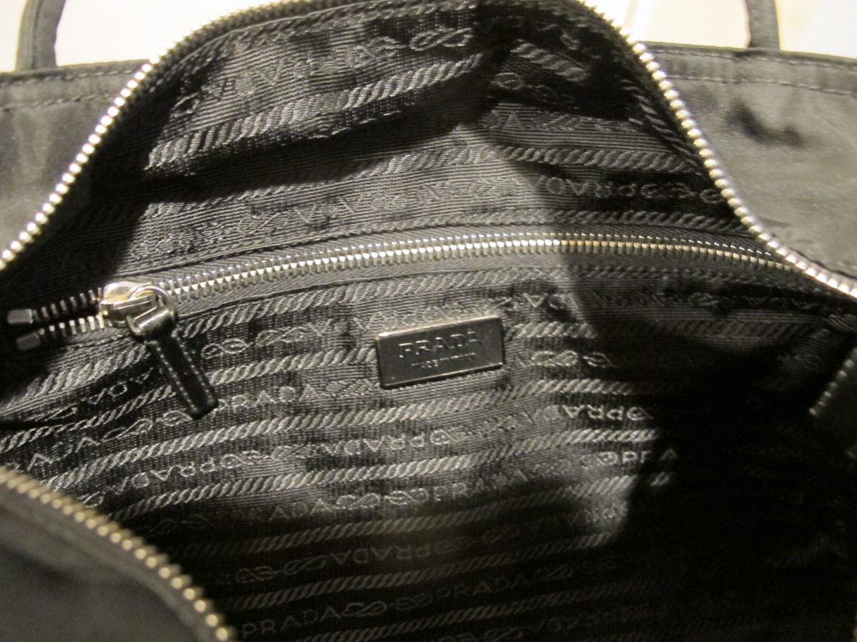 バッグ PRADA NERO PRADA NERO TESSUTO BAG - MEDIUM BLACK NYLON BAG WITH LEATHER