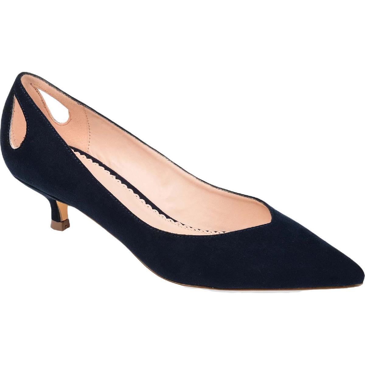 Женские туфли на каблуке с острым носком из искусственной замши Goldie Journee BHFO 8793