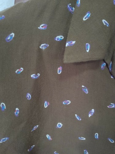 Vestito donna abito marrone castagna flanella manica lunga cucito a mano tg 52 - Foto 5 di 10