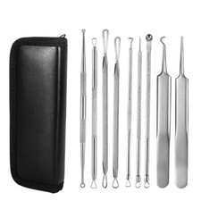 Pimple Popper Tool Set,Blackhead Remover Tools with Tweezers Kit for Facial Nose