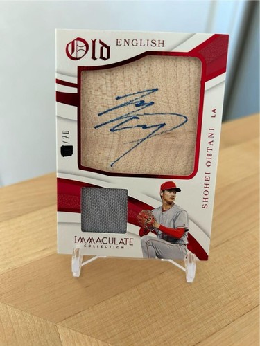 2019 Panini Immaculate SHOHEI OHTANI /20 AUTO Material Patch Jersey SP
