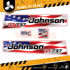 Decalcomania Adesivi Motore Fuoribordo Johnson GT 737 - USA