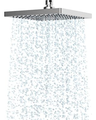 Hibbent Regenduschkopf 8 Zoll, Edelstahlabdeckung Regenduschkopf, eckig