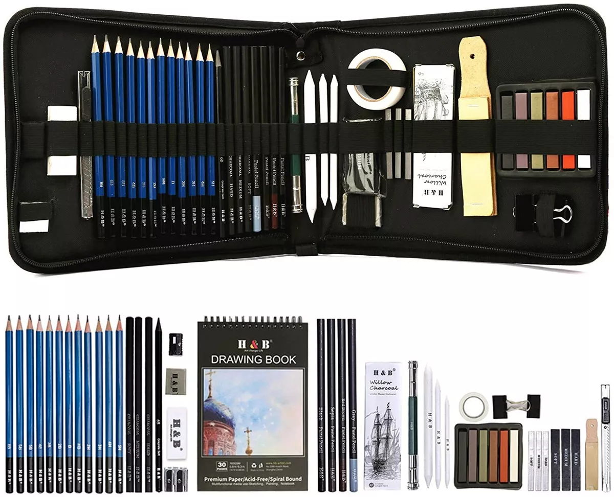 SKETCH SET 1-(SKETCH BOOK + CHARCOAL PENCIL SET +