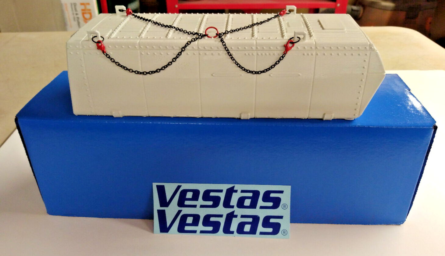 3D Printed Vestas Turbine Load w/Float On Decals Authentic Vestas Gray. 1/50th