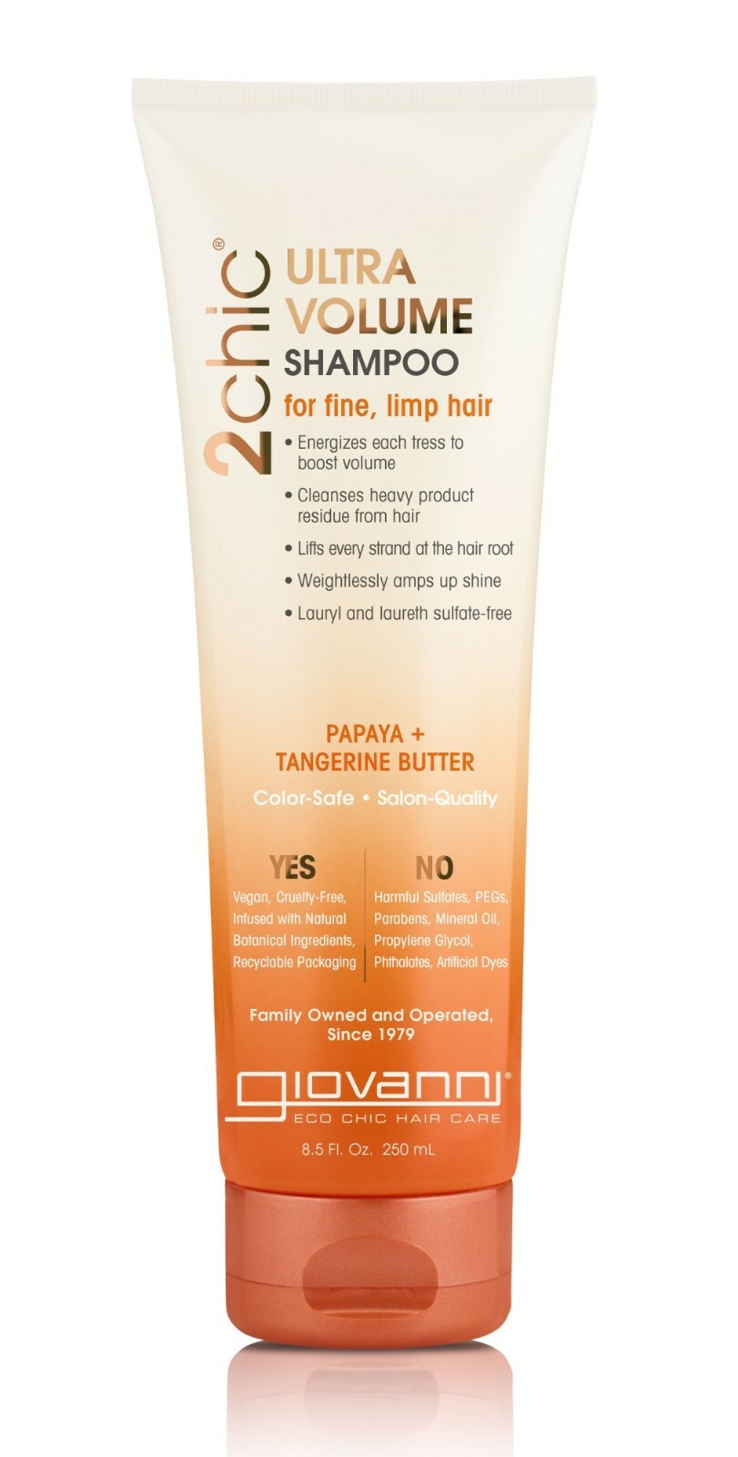 Giovanni, 2Chic Ultra Volume Shampoo, Papaya & Tangerine Butter 250ml