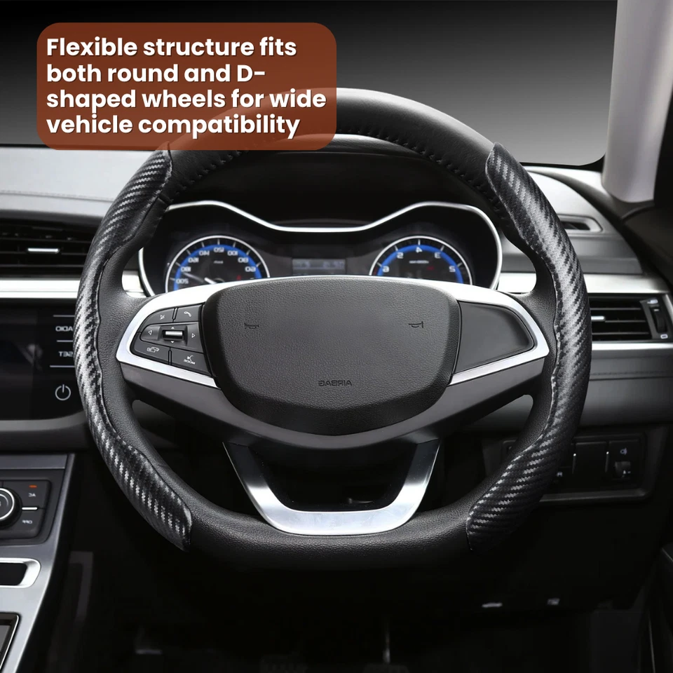 Segmented Steering Wheel Cover for  Honda Odyssey 2004 - 2008 Carbon Fiber - image 4 of 4