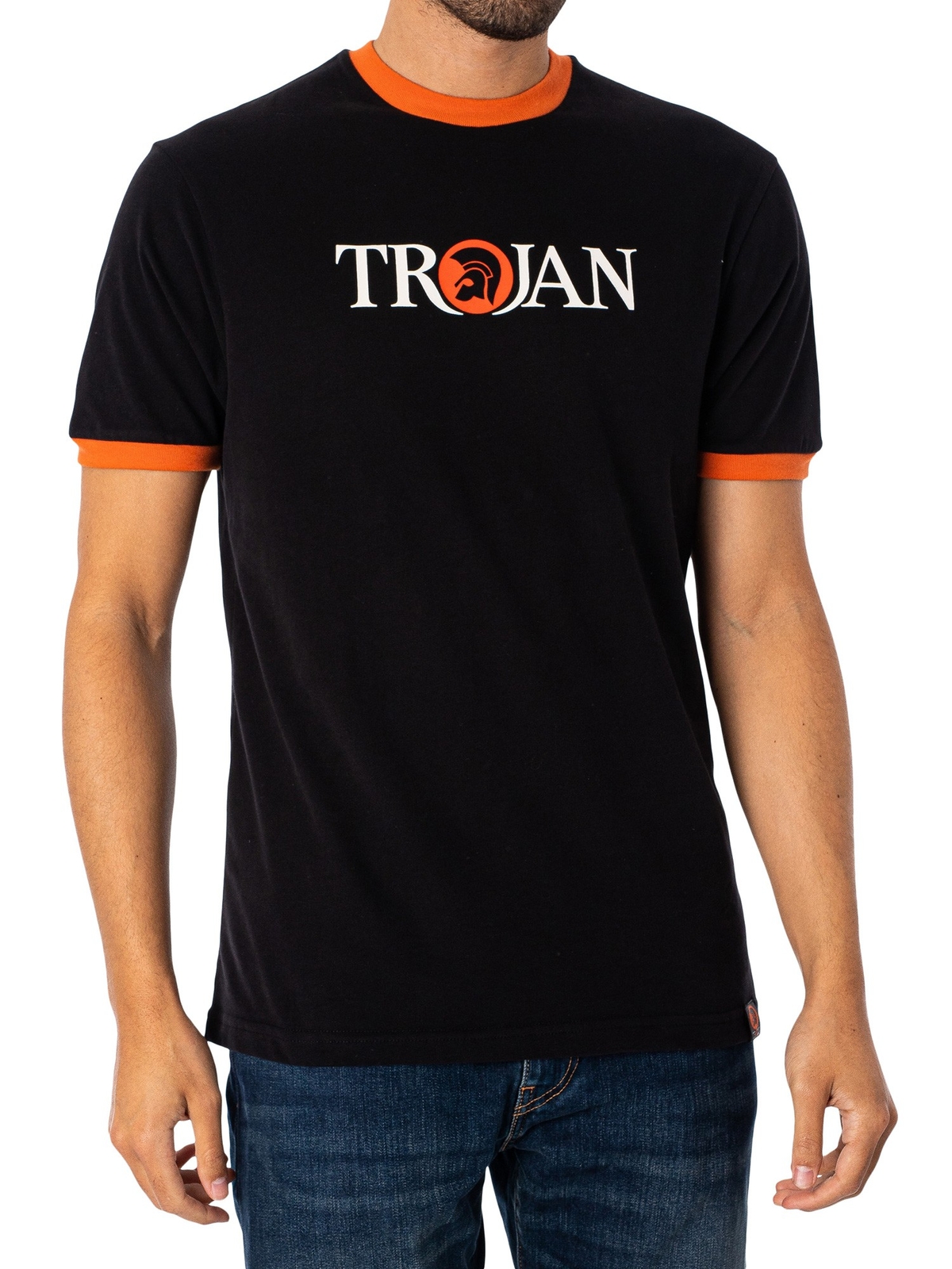 Мужская футболка с рисунком Trojan черная 6190₽