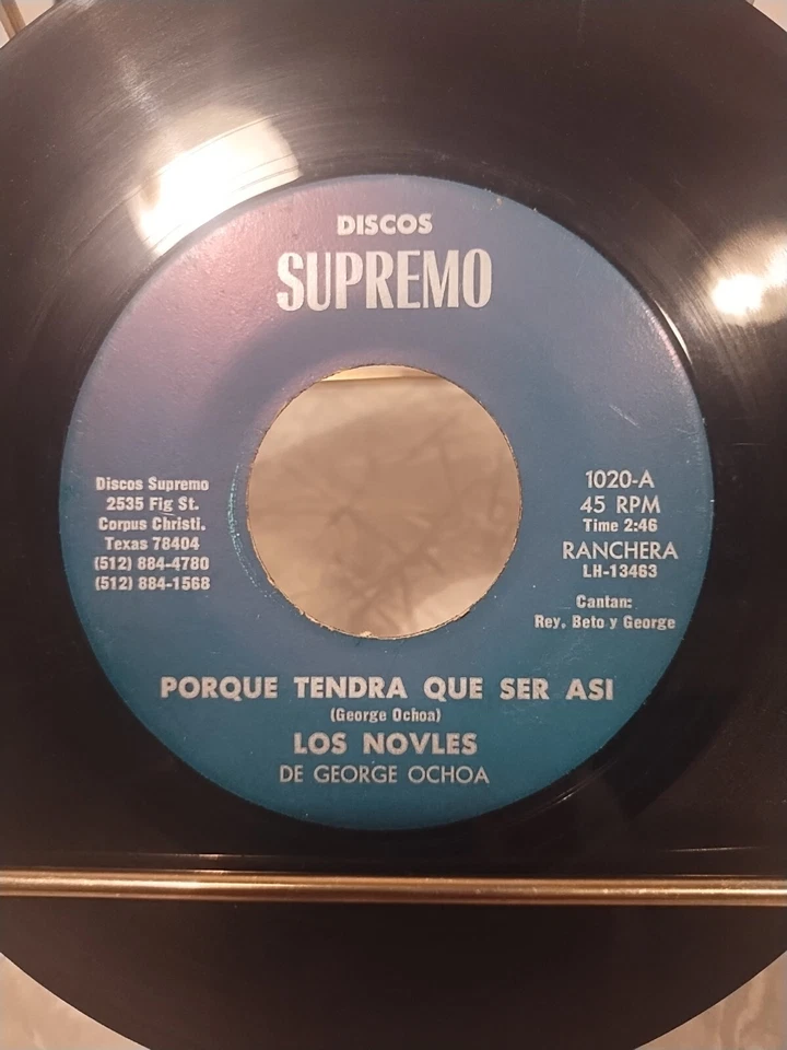 Ranchera 45 Los Novles George Ochoa Porque Tendra Que Ser Asi Discos Supremo VG+ Foto 2 de 4