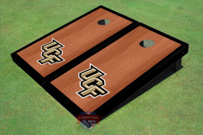 University Of Central Florida Black Rosewood Matching Border Custom Cornhole Boa
