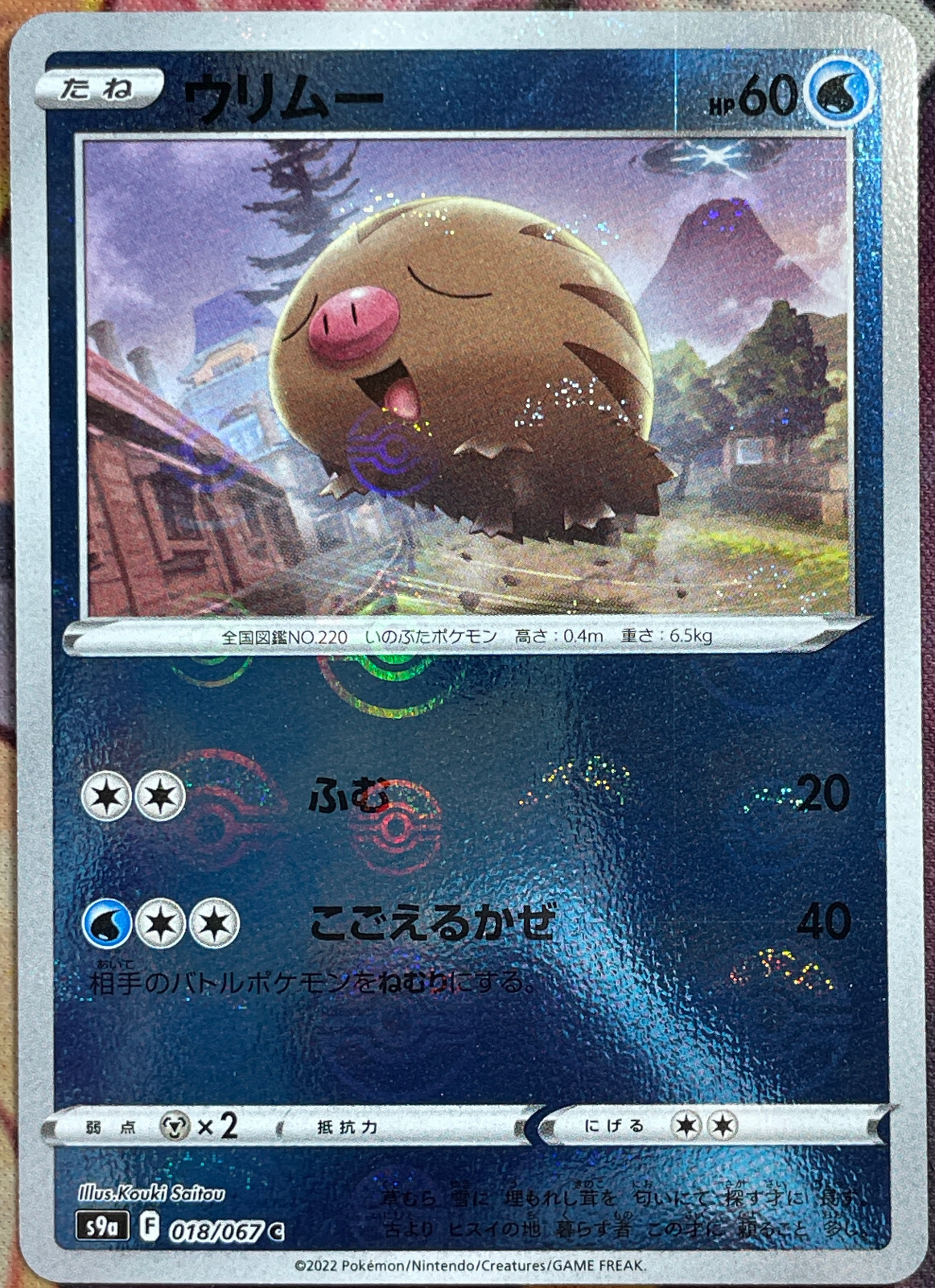 Swinub Reverse Holo - 018/067 - Battle Region S9a Pokemon 2022