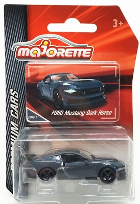 Majorette Ford Mustang Dark Horse Dark Gray 1:64 204E Package with Card