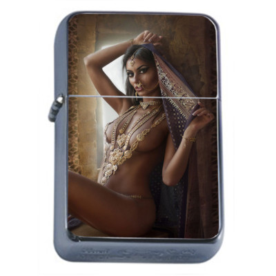 Persian Pin Up Girls D1 Flip Top Oil Lighter Wind Resistant 